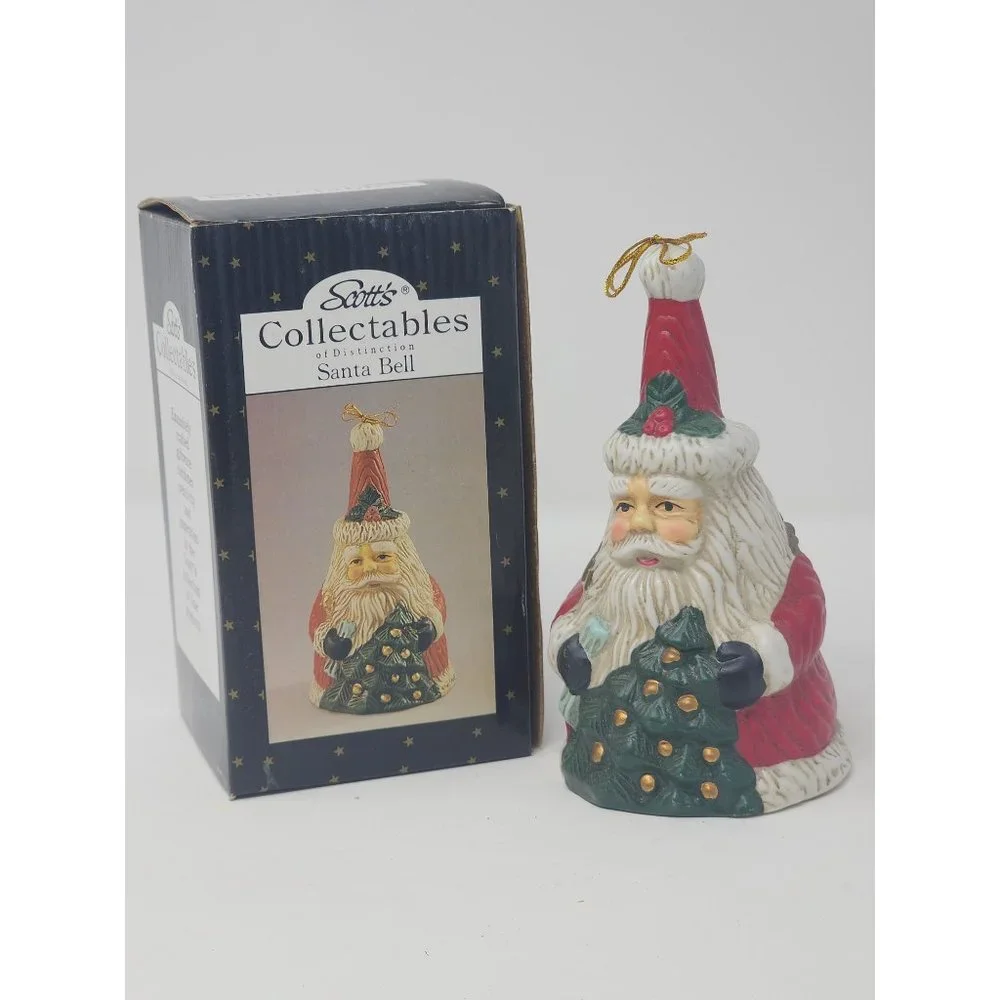 Scotts Collectables Of Distinction Christmas Santa Bell In Original Box‎
